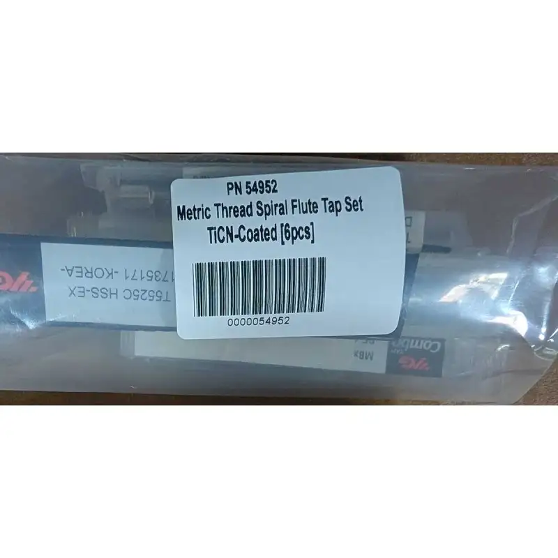 54952 - Metric Thread Spiral Flute Tap Set – TiCN-Coated