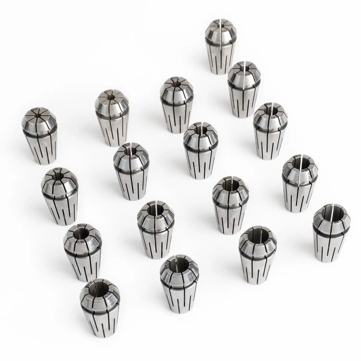 Tormach ER16 TSC Sealed Collet Set 17 Pcs. - Inch - SKU 52308
