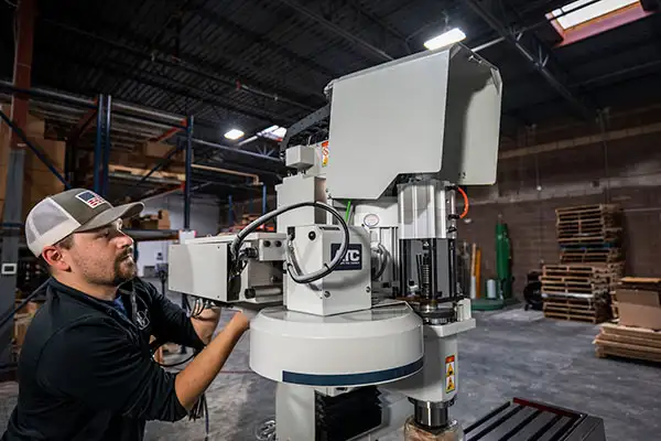 Tormach technician assembling ATC - automatic tool changer